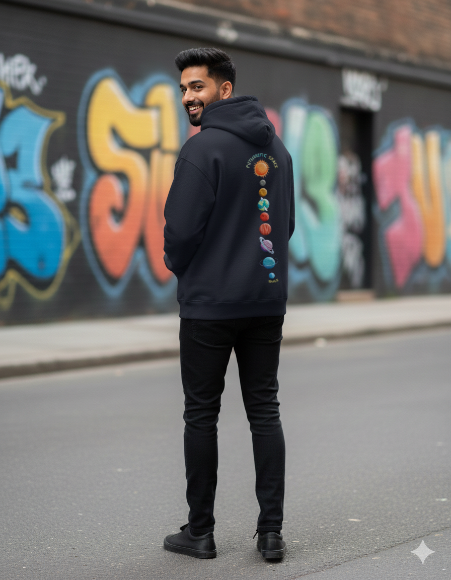 Unisex Solar System Oversized Hoodie