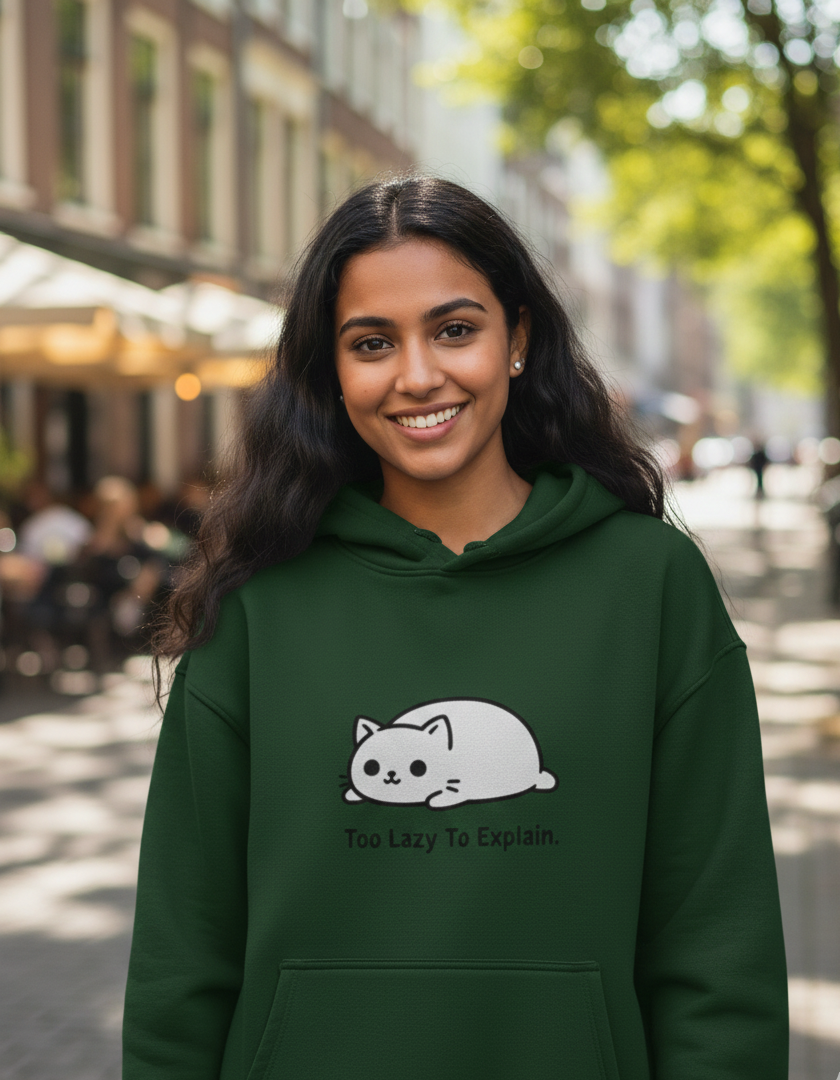 Lazy Cat Unisex Oversized Hoodie