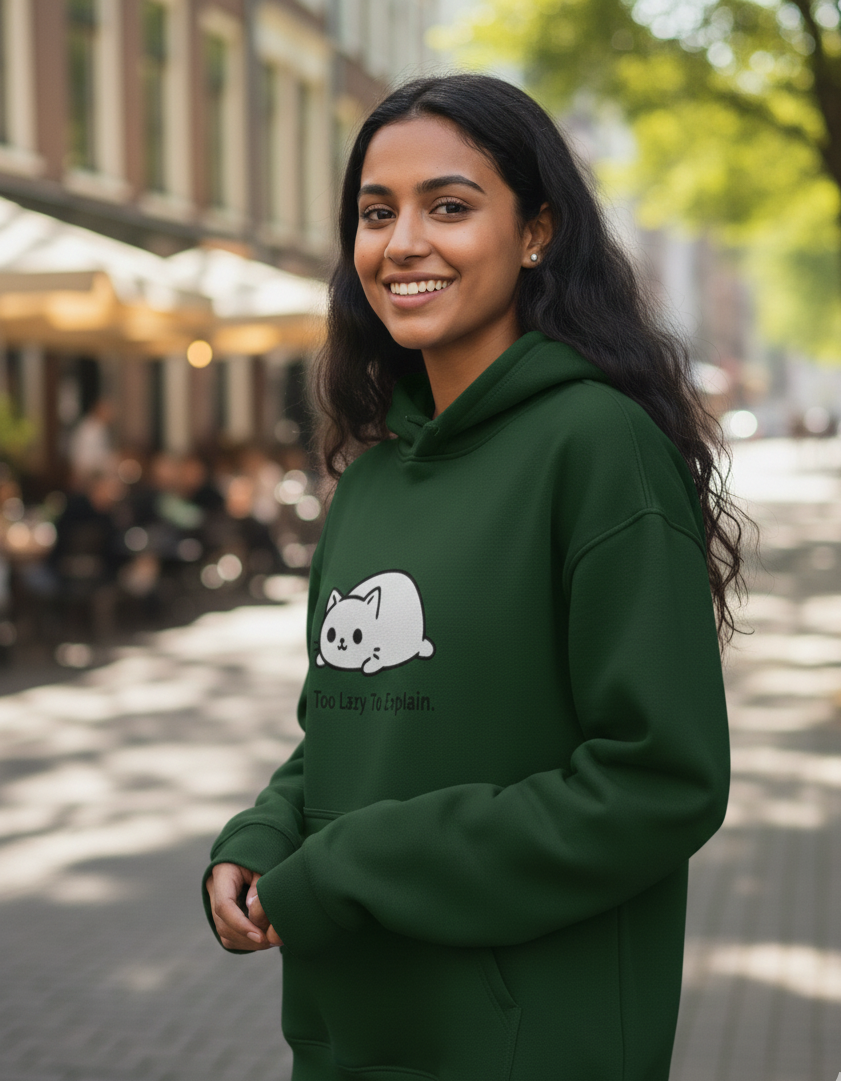 Lazy Cat Unisex Oversized Hoodie